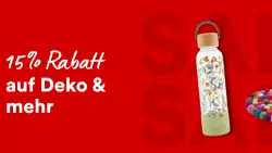 15% Rabatt auf ausgewählte Geschenk-, Wohn- und Dekoideen bei Thalia