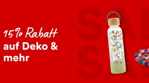 15% Rabatt auf ausgewählte Geschenk-, Wohn- und Dekoideen bei Thalia