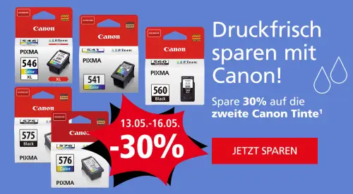 30% auf die zweite Canon Druckerpatrone bei pagro & Libro