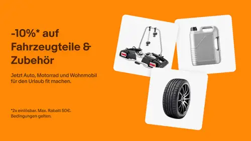 10% Rabatt auf Auto- und Motorradteile & Zubehör bei eBay