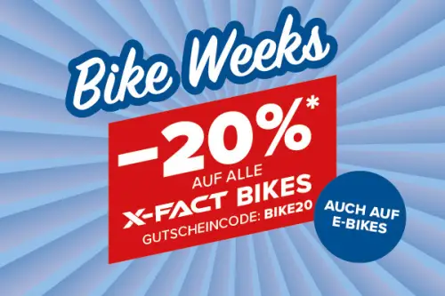 Hervis Bike Weeks: 20% Rabatt auf alle X-Fact Bikes inklusive E-Bikes