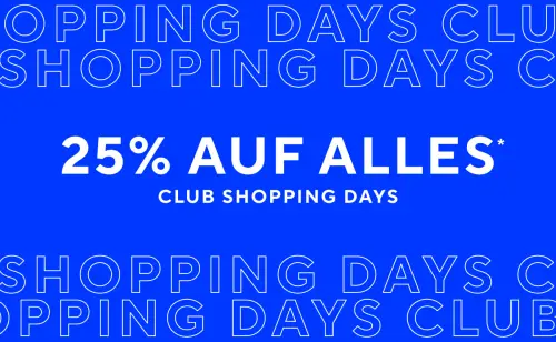 Tom Tailor CLUB Shopping Days - 25% Rabatt für CLUB Members