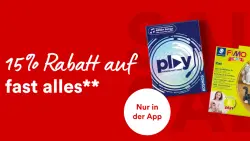 15% Rabatt auf fast alles in der Thalia App