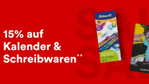 15% Rabatt auf Schreibwaren & Kalender bei Thalia