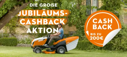 Bis zu 200 € Cashback auf Benzin-Rasenmäher und Aufsitzmäher bei Stihl