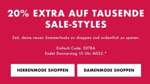 ASOS 20% Extra auf Sale-Styles