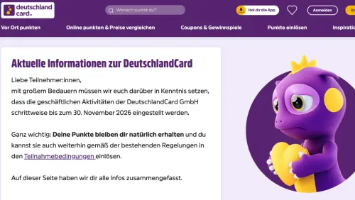 Deutschlandcard wird eingestellt: Was du jetzt mit deinen Punkten tun solltest