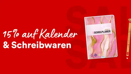 15% Rabatt auf Kalender und Schreibwaren bei Thalia