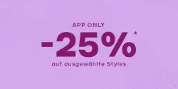 25% Rabatt auf ausgewählte Styles in der Deichmann App