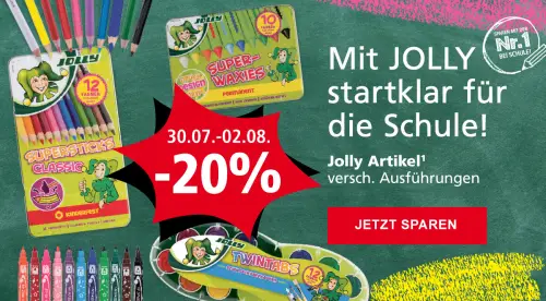 Pagro: 20% Rabatt auf JOLLY Artikel und 25% Rabatt auf Rucksäcke