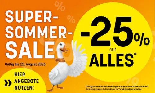 25% Rabatt auf alles bei Bettenreiter im Super Sommer Sale