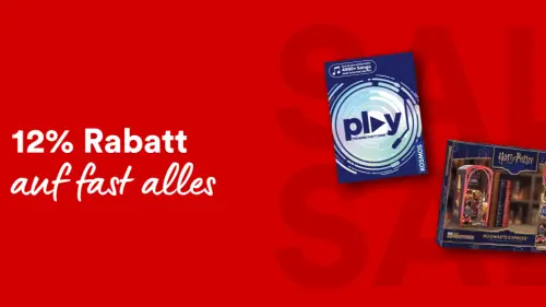 12% auf fast alles und für KultKlub Mitglieder gibt es 15% bei Thalia