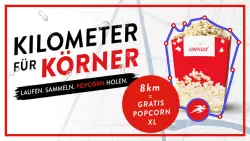 Kilometer für Körner - Gratis Popcorn bei Cineplexx