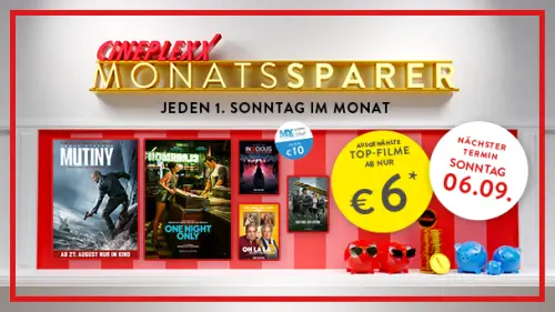 Cineplexx Monatssparer 6 EUR