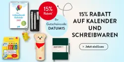 15% Rabatt auf Kalender, Schreibwaren und mehr bei Hugendubel