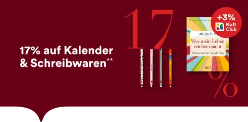 20% Rabatt auf Kalender- & Schreibwarenwelt bei Thalia