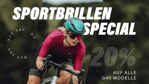 20% Rabatt auf G40 Sportbrillen von gloryfy