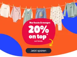 20% Rabatt auf Mode für die Kleinen bei BabyMarkt