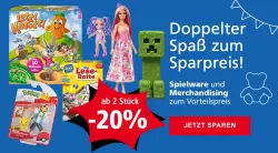 Pagro 20% Rabatt auf Spielware & Merchandising ab 2 Stück