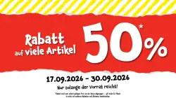 Tedi 30% Rabatt auf viele Sortimente, bis zu 50% auf Highlights
