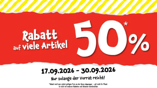 Tedi 30% Rabatt auf viele Sortimente, bis zu 50% auf Highlights
