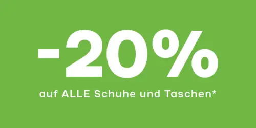 Deichmann 20% Rabatt auf alle Schuhe und Taschen