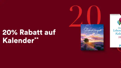 20% Rabatt auf Kalender bei Thalia