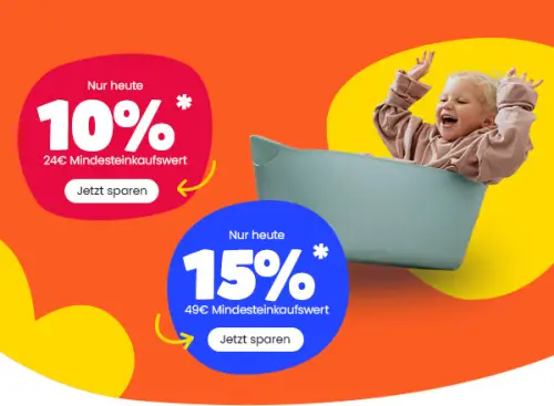 Bis zu 15% Rabatt auf fast alles bei Babymarkt