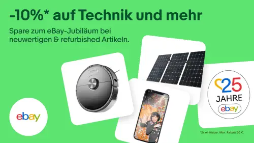 Spare 10% auf Technik und mehr bei eBay