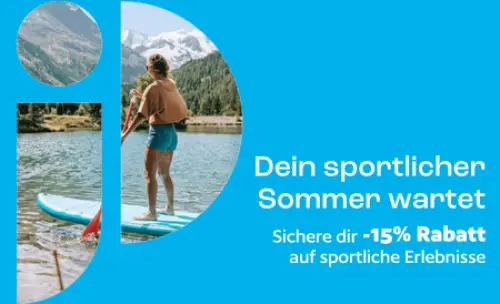 15% Rabatt auf sportliche Erlebnisse bei Jollydays 