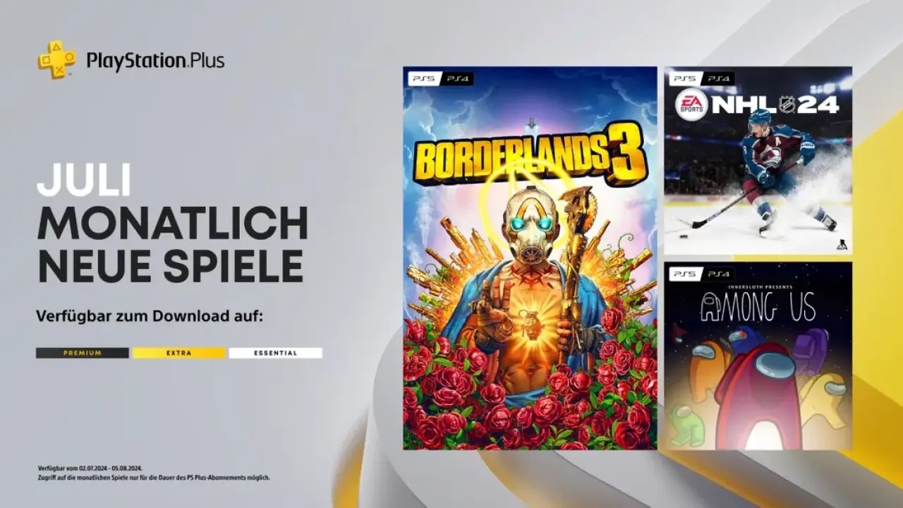 Borderlands 3, NHL 24 und Among Us sind ab dem 2. Juli verfügbar