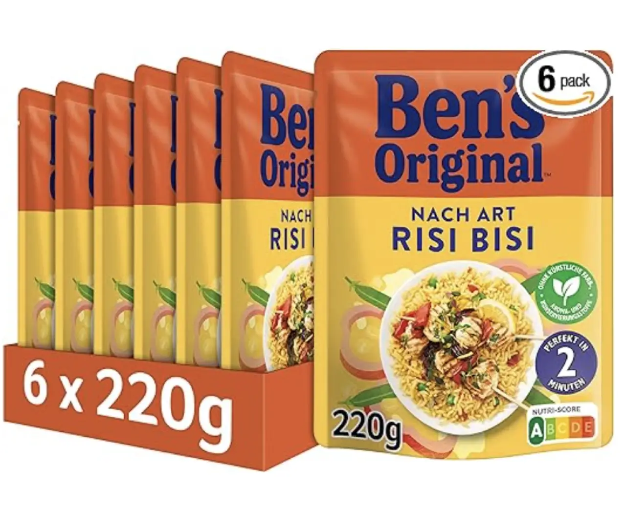 BEN'S ORIGINAL Express-Reis verschiedene Sorten 6 Packungen (6 x 220g)