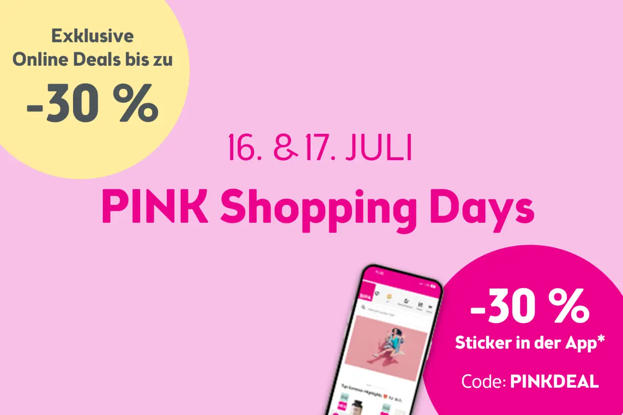 bis zu 30% Rabatt bei den Pink Shopping Days von Bipa