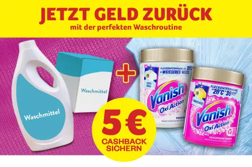 Vanish 5 € Cashback sichern